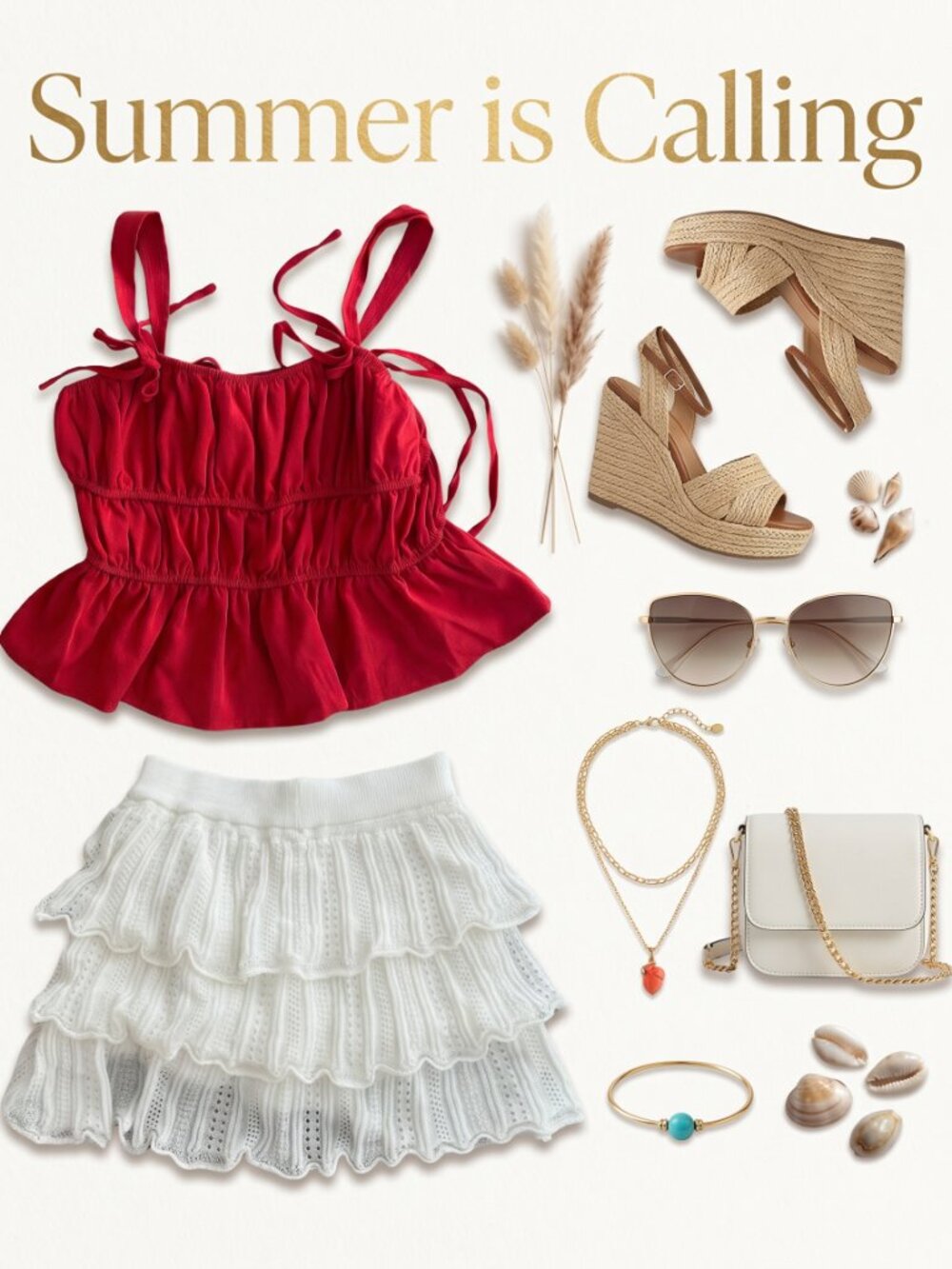 Romantic Smocked Red Top